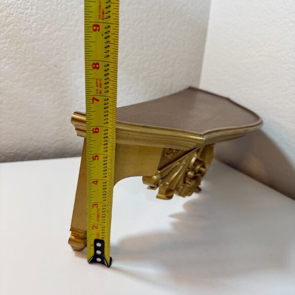 Vtg Dart Ind. Wall Shelf #3056 Gold Ornate Hollywood Regency MCM Roses Gilt USA - Picture 12 of 16